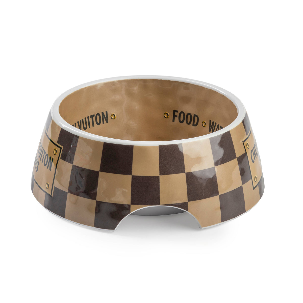 Haute Diggity Chewy Vuitton dog bowl