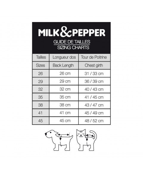 Milk & Pepper Hunderegenmantel mit integriertem Geschirr