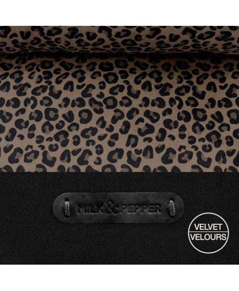 Milk and Pepper Premium-Hundebett mit Leopardenmuster