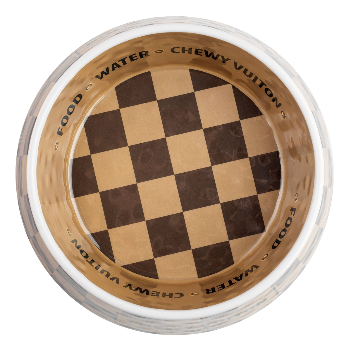 Haute Diggity Chewy Vuitton dog bowl