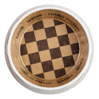 Haute Diggity Chewy Vuitton dog bowl