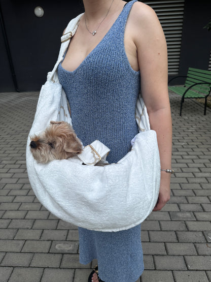 Elite Puppy Velvet weiße Tragetasche