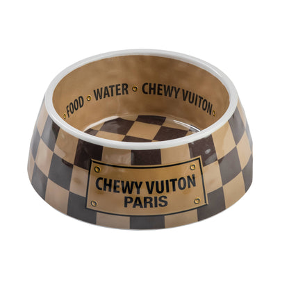 Haute Diggity Chewy Vuitton dog bowl
