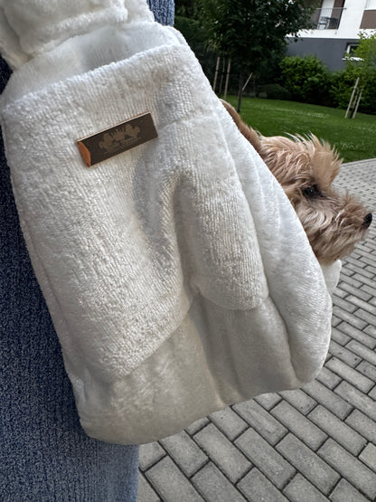 Elite Puppy Velvet weiße Tragetasche