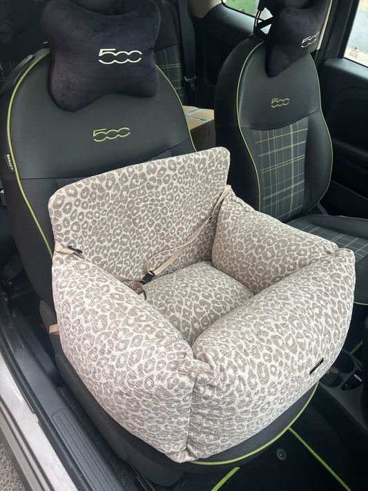 Elite Puppy Autositz mit Leopardenmuster