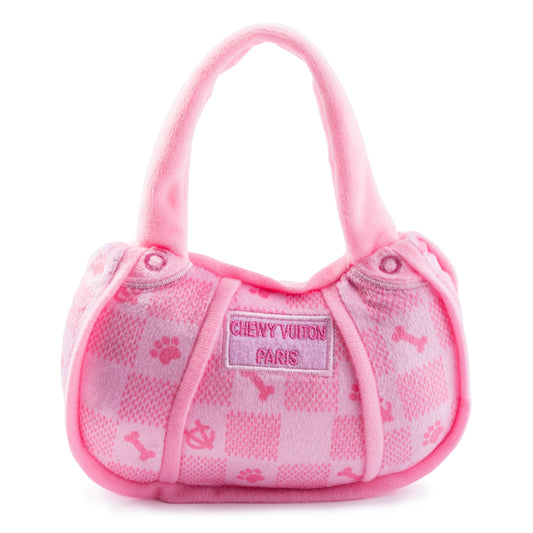 Pink Chewy Vuiton kézitáska kutyajáték