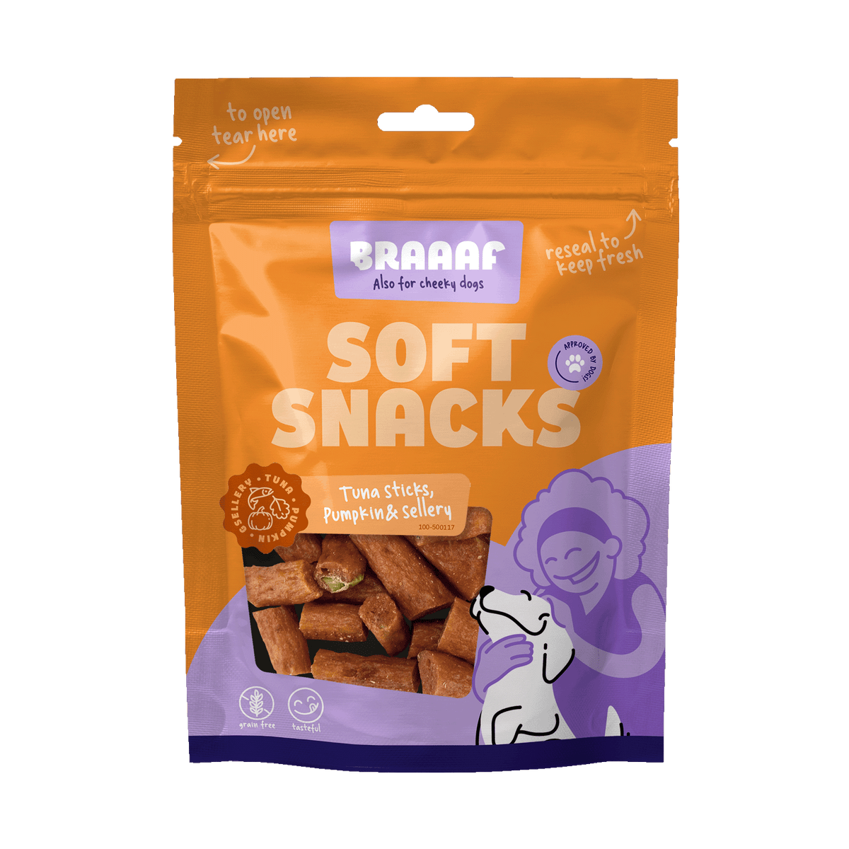 Braaaf Soft Snack mit Thunfisch, Kürbis und Sellerie