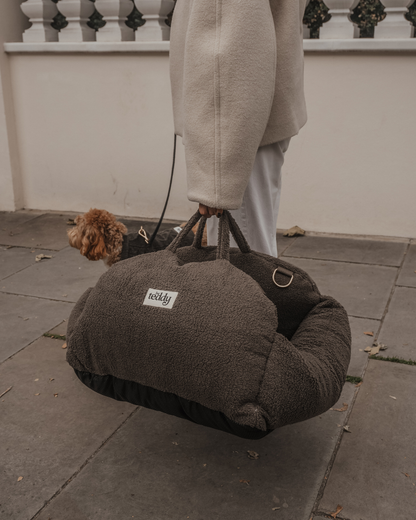 ByTeddy braune Cosy 3-in-1-Trage, Autositz und Schlafplatz