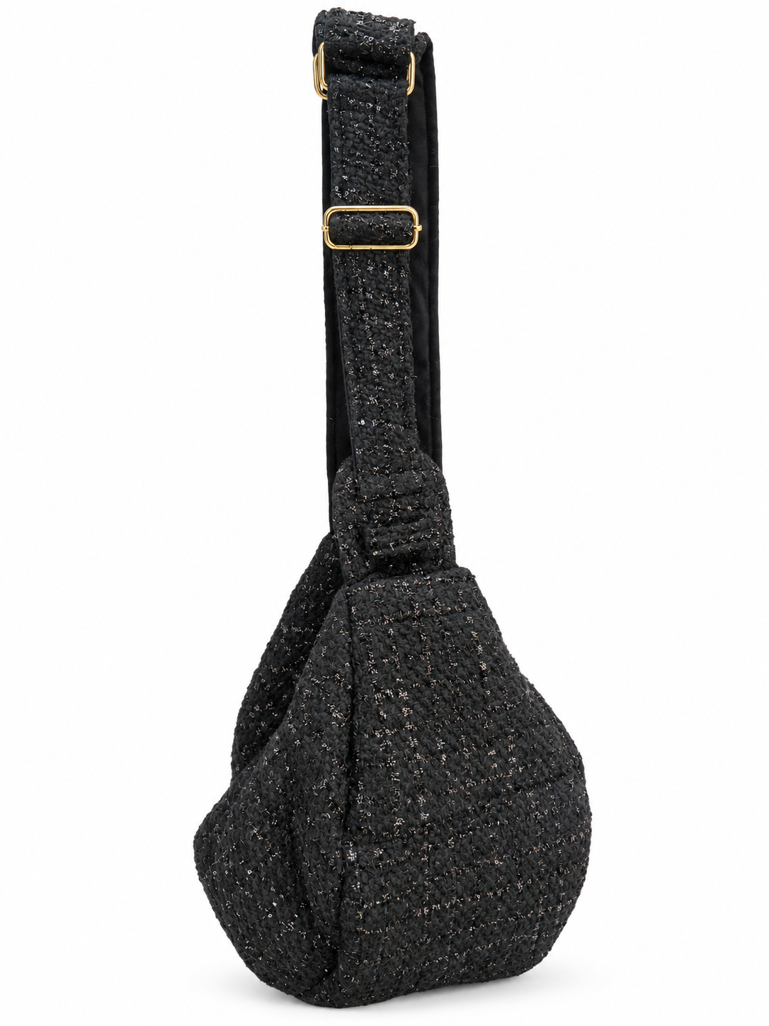 Elite Puppy schwarze Hundetragetasche aus Tweed