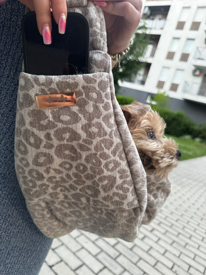 Elite Puppy Tragetasche mit Leopardenmuster