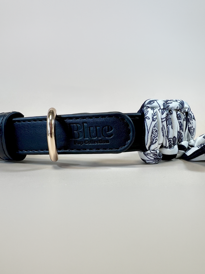 Blue Pup Hundehalsband mit geflochtenem Tuch