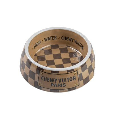 Haute Diggity Chewy Vuitton dog bowl