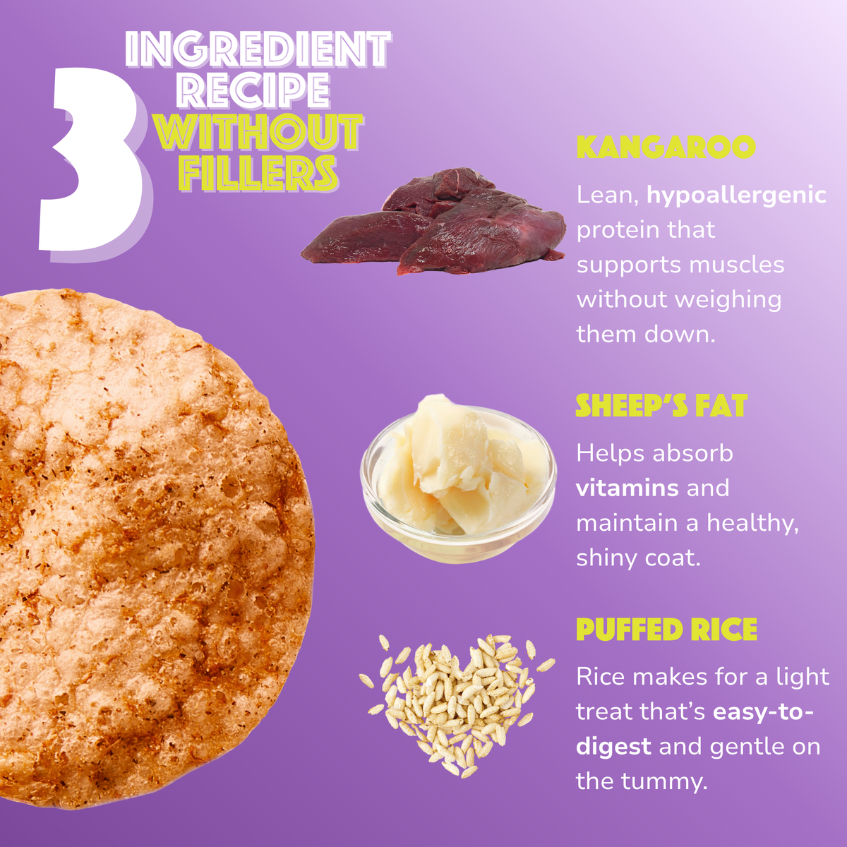 Smoofl hypoallergene Chips mit Kängurufleisch für Hunde