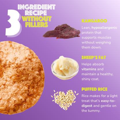 Smoofl hypoallergene Chips mit Kängurufleisch für Hunde
