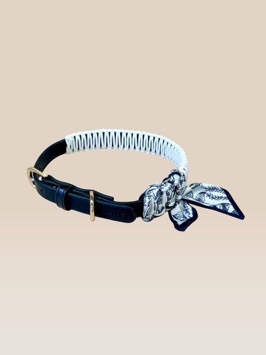 Blue Pup Hundehalsband mit geflochtenem Tuch