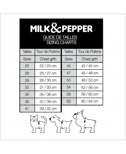 Milk and Pepper Monty Wintergeschirr für Hunde